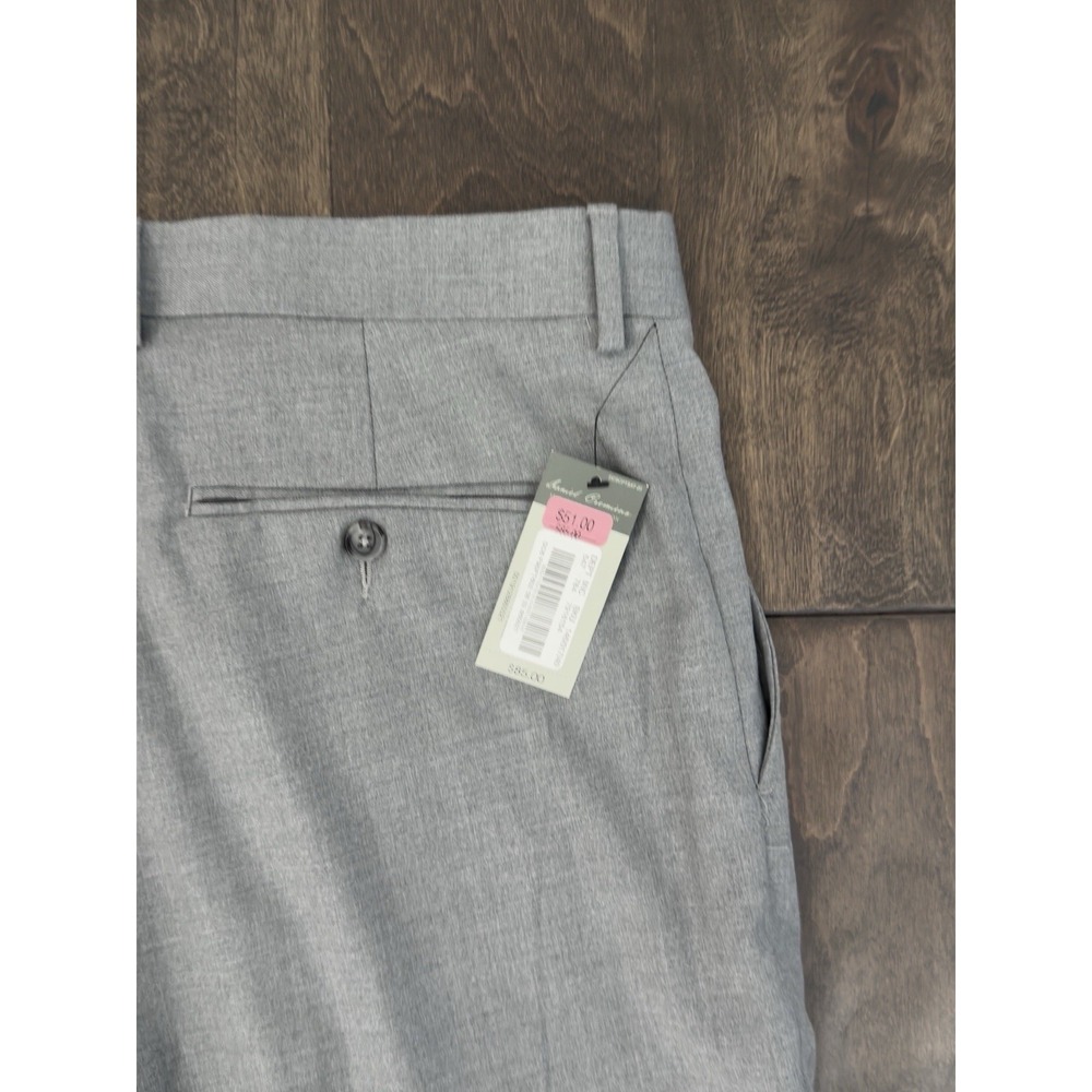 NWT Daniel Cremieux Signature Men Grey Flat Front Dress Pants Trouser Size 38X32 - Picture 8 of 8